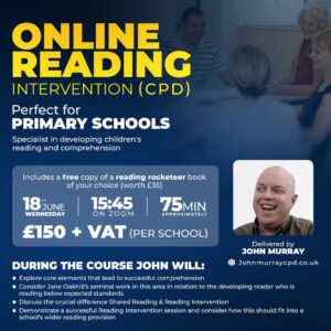 Online Reading Intervention (CPD) Weds 18th June 15:45