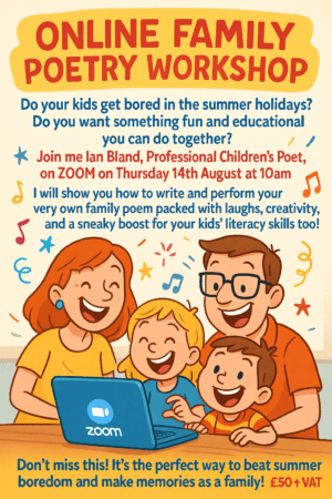Online Family Poetry Workshop Thurs 14th August 10:00 AM